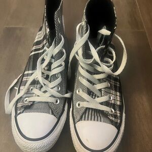 Converse All Stars Plaid High-Top women’s Sneakers, size 7.5